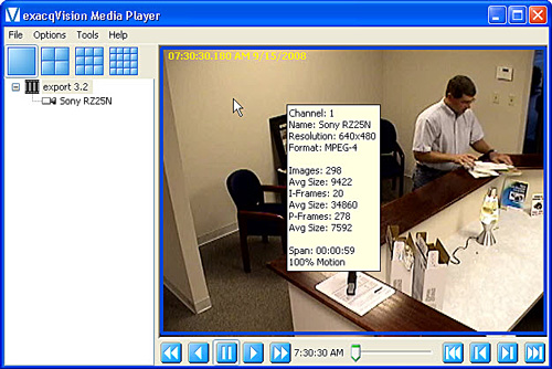 exacqVision ePlayer right click 2