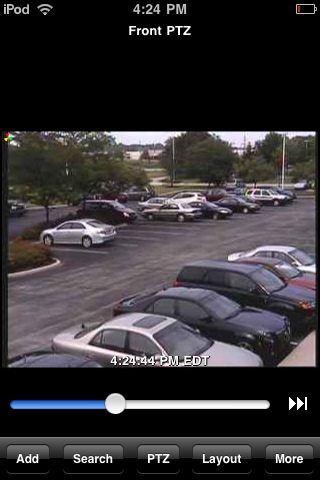 exacqVision iPhone surveillance app - instant replay