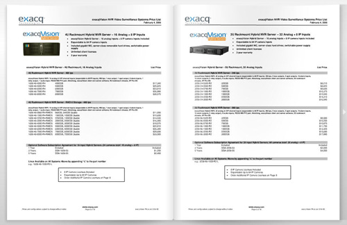 exacqVision Price List