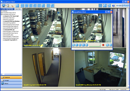 exacqVision client - exacqReplay window 1