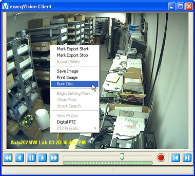 exacqVision client - exacqReplay window 2