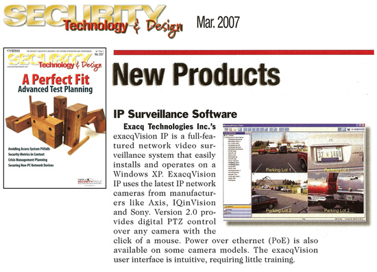 Exacq in Security Technology & Design magazine