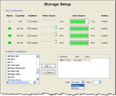 exacqVision Storage Setup