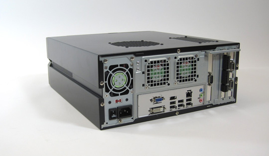 exacqVision Desktop Hybrid Server - 16 inputs, rear view