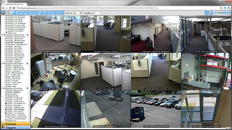 exacqVision Pro browser view