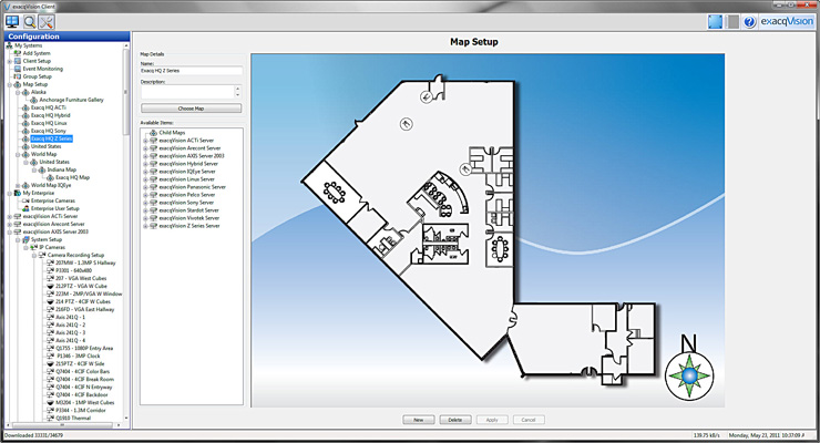 exacqVision Pro Map Setup