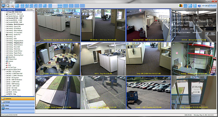 exacqVision Pro Live View 3x3