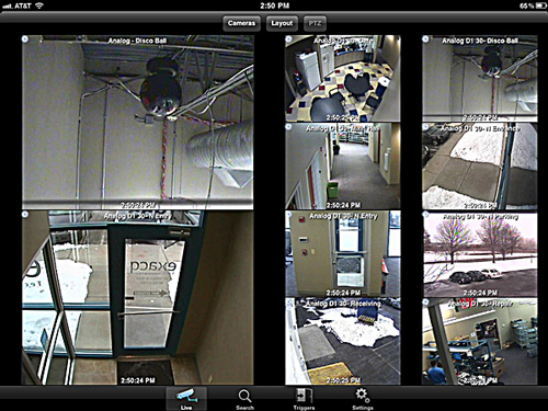 exacq Mobile on iPad