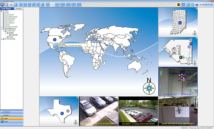 exacqVision Enterprise Multi-Level Maps