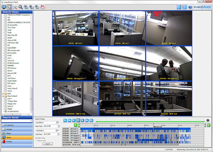 exacqVision Pro multi-camera search and playback